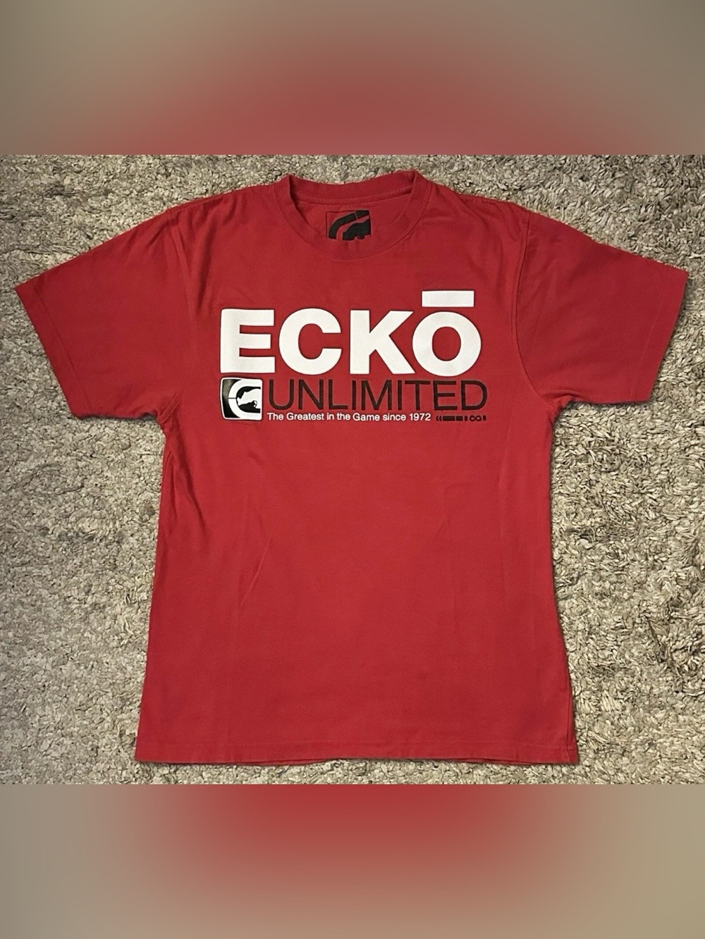 Ecko Unlimited Men’s S Red Crew Neck Graphic Logo Short Sleeve Classic T-Shirt